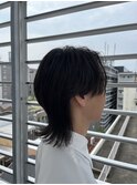 センターパートウルフ