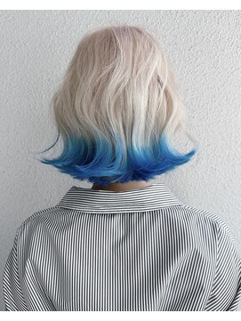 リアラバイアルティナ 船橋店(Liara by artina) エンドカラーブルー_毛先カラーブルー_裾カラーブルー