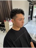 かき上げアップバング 眉毛カット 海老名メンズカット 短髪
