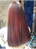 ブリーチなしダブルカラー赤
