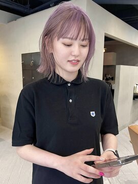 ヘアー アイス ルーチェ(HAIR ICI LUCE) ラベンダーカラー/デザインカラー/ハイライト/ミニボブ/し