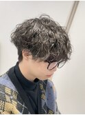 ダークアッシュ/ニュアンスパーマ/韓国マッシュ/スペインカール