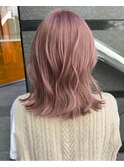 ピンクベージュ_ニュアンスカラー_チェリーブラウン