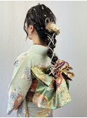 編みおろしヘアアレンジ