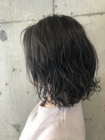 ヘア ルーナ バイ アプリーレ(hair lune by Aprire)&nbsp;ブルージュグレージュハイライトウェーブボブ20代30代