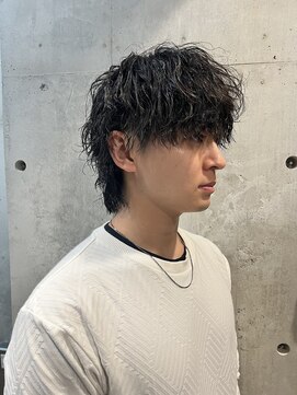 リベルテ グリット(Liberte Grit) マッシュウルフ波巻きスパイラルミディアムメンズツーブロック