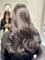 ブロウ ネックス ザ サロン 表参道(VLOW nex the salon)&nbsp;ディープラベンダー　レイヤーカット韓国ヘア　くびれヘア　掛札