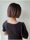 ブリーチダブルカラーデザインカラー裾カラーグラデーションボブ