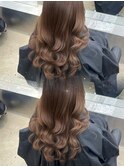 くびれヘア/アプリコットオレンジ/夏のヘアアレンジ/栄