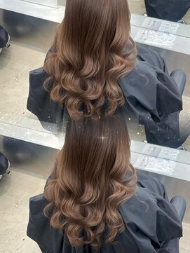 ペレ 栄店(PELE) くびれヘア/アプリコットオレンジ/夏のヘアアレンジ/栄