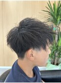 ツーブロマッシュナチュラルツイスパ.アップバングVer.