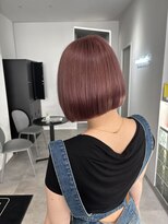 ナンバー 竪町(number+)&nbsp;30代40代艶髪◎ブリーチカラー×大人ボブ×ピンクベージュ