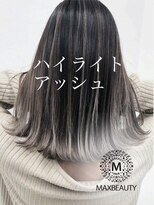 マックスビューティーギンザ(MAXBEAUTY GINZA)　&nbsp;☆外国人風外ハネハイライトアッシュセミロング☆銀座/東京駅