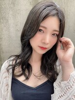 アルケー ヘアアンドヘッドスパ 錦糸町南口店(arche Hair&head spa) アンブレラカラー/こなれミディ/ウェーブパーマ/前髪/錦糸町