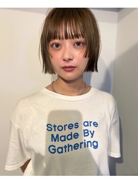 ピープル コモンズ(people commons) ミニボブ　オリーブベージュカラー