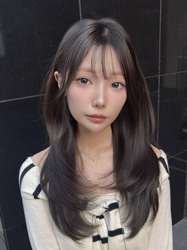 アマテラスゼロ 新宿(AMATELAS zero) 王道ミディアムレイヤー/小顔カット/顔まわりレイヤー/新宿
