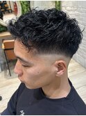 【スペインカール】MEN’S HAIR//刈り上げセンターパート/横浜