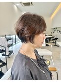 別府ショートボブ顔周りレイヤーカット髪質改善カラー