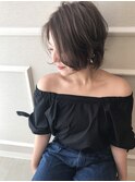 クラシカル 斜めバング グレープル ノーブルショート