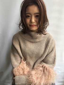 アールヘア ナチュラルアンドオーガニックサロン 外ハネボブ【透明感カラーラベンダーアッシュ】