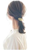 簡単ヘアアレンジ！ルーズポニーテール
