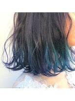 アンド バイ ヘアサロン(AND by hair salon) ディープブルーグラデーションカラー