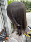 フェザーバング韓国ヘアカーキアッシュブルー