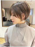20代30代大人ガーリーショートヘアチョコレートモードショート