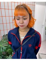 ペレ 渋谷(PELE)&nbsp;黒髪／グレーベージュ/レイヤーロング/前髪パーマ／渋 谷