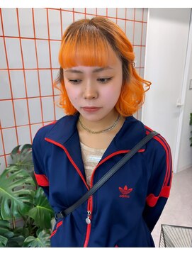 ペレ 渋谷(PELE) 黒髪／グレーベージュ/レイヤーロング/前髪パーマ／渋 谷