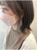 20代30代大人可愛いくびレイヤーホワイトグレージュ