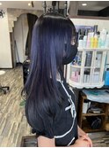 ブラックパープル×髪質改善ストレート