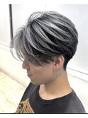 メンズシルバーバレイヤージュ