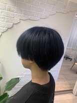 ティグルフォーヘア(TIGRE for hair)&nbsp;ネイビーブルー/ショートブリーチ一回からできるカラー