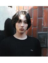 ロビー 表参道(ROBBY)&nbsp;メンズボブ/ニュアンスパーマ/センターパート/表参道