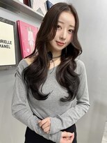 ペレ 栄 アネックス(PELE栄ANNEX) 韓国 くびれロング レイヤー ワンホンヘア 小顔前髪