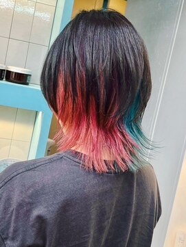 オジョマノ(OjOmano) ブリーチインナーカラーダブルカラーハイライト髪質改善20代30代