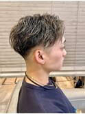 【相模大野カット】フェード×ハイライト束感ショート メンズ