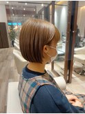 bob×ベージュカラー
