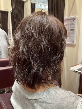 アクセ ゆるふわ立体感レイヤーパーマ小顔×ウォームベージュ20代30代