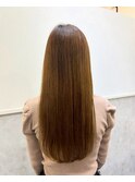髪質改善×ベージュロングストレート