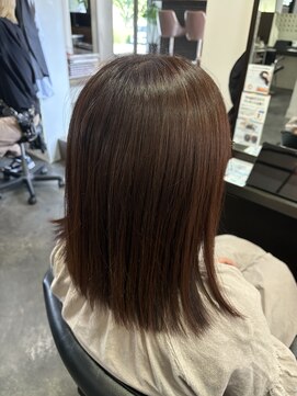 エクファ ヘア シェリル 草津 南草津店(ex-fa hair cherir) ピンクベージュ/アンブレラカラー/クールショート/前髪/南草津