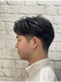 ツーブロックナチュラルサイドパート