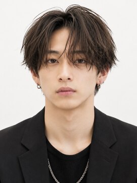 エイド 本店(aid) ニュアンスパーマアップバングメンズショート毛流れヘア