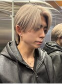 メンズミルクティーベージュコンマヘアアッシュグレージュカラー