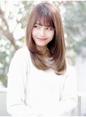 ひし形シルエット似合わせカットセミロング/20代30代40代/表参道