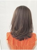 【Zina 新宿】イメチェン毛先パーマ耳かけ×フォギーベージュ