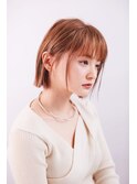 スタイリングも楽な切りっぱなしボブ