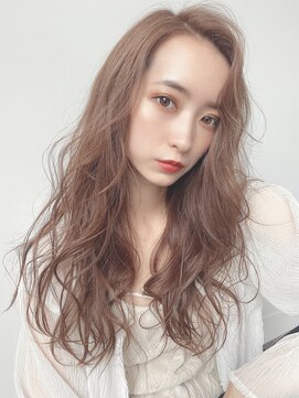 シェルター バイ トウキョウ(Shelter by TOKYO) フリンジウェーブパーマ×アッシュベージュ