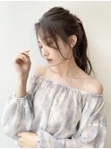 シールエクステでアレンジスタイル